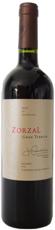 Zorzal Gran Terroir Malbec 2014 Front Bottle Shot