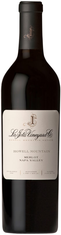 La Jota Howell Mountain Merlot 2013 Front Bottle Shot