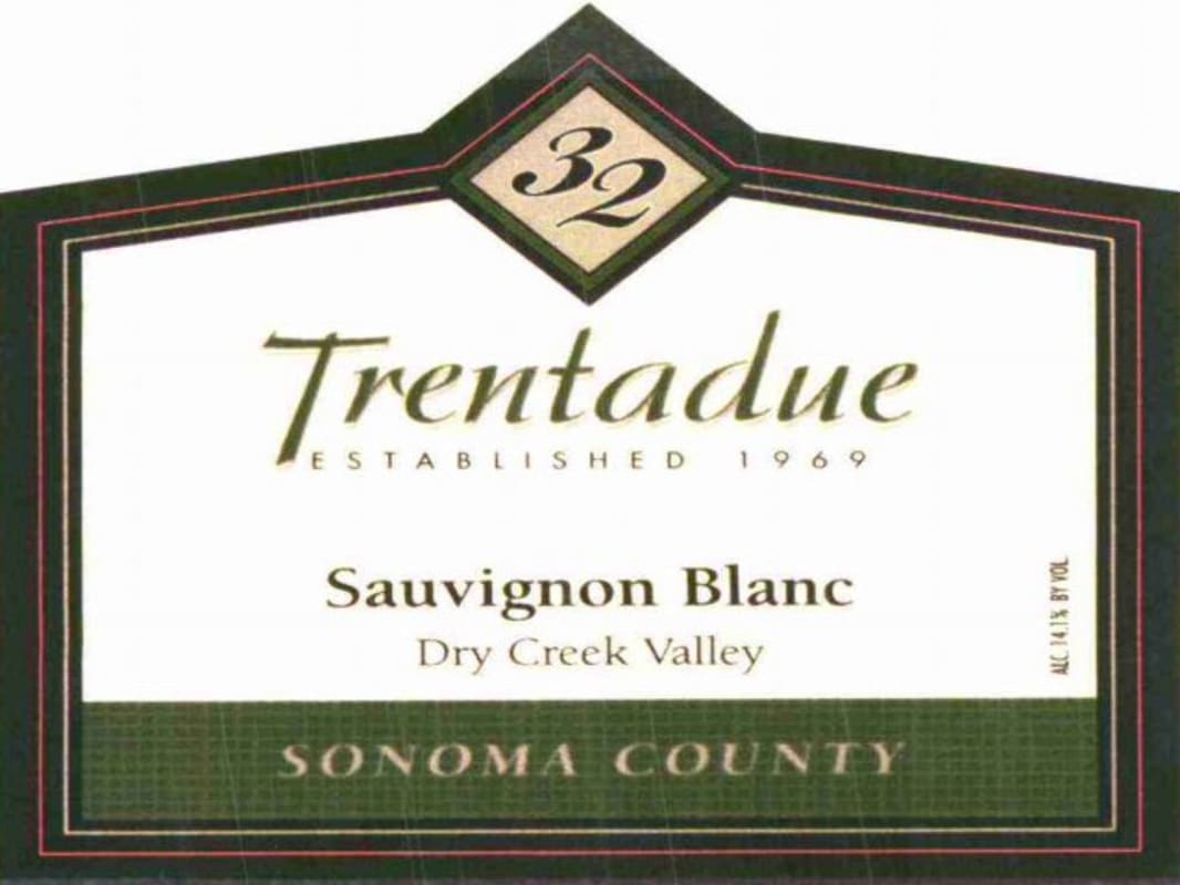 Trentadue Sauvignon Blanc 2015 Front Label