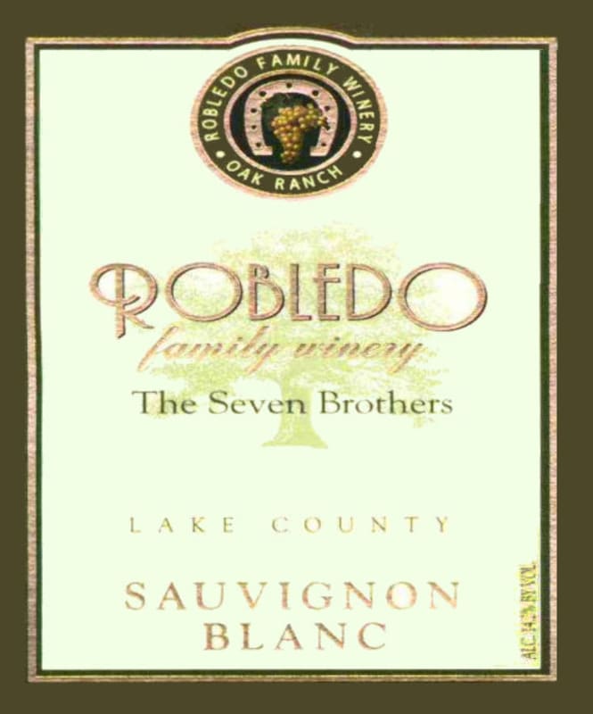 Robledo Family Winery The Seven Brothers Sauvignon Blanc 2008 Front Label
