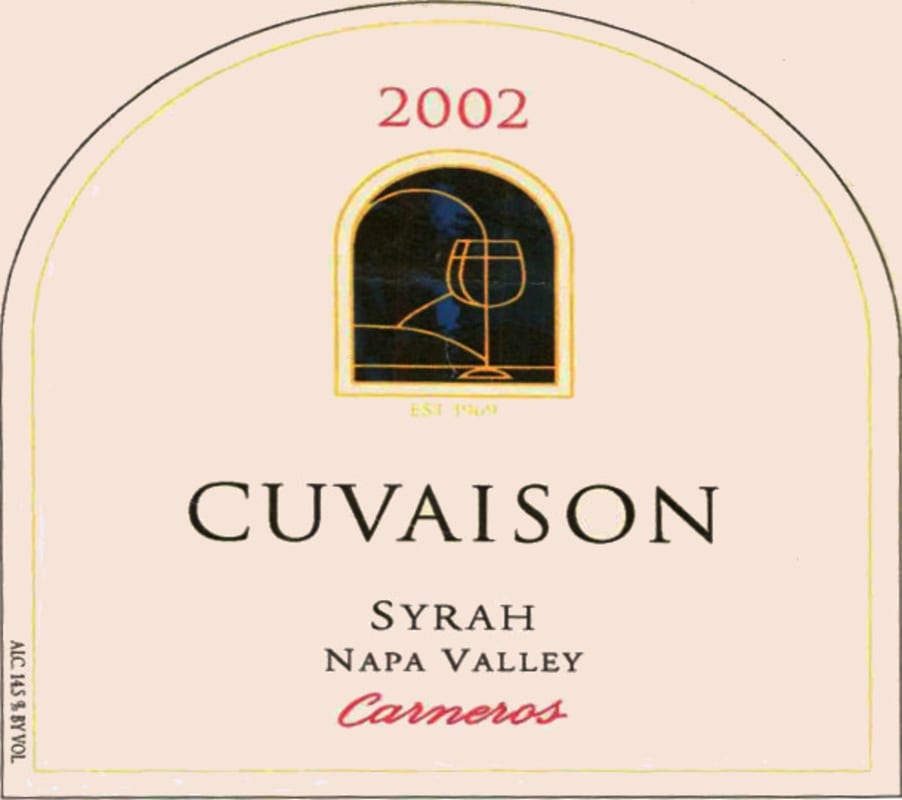 Cuvaison Syrah 2002 Front Label