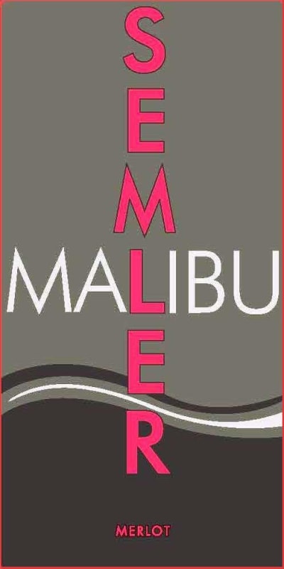 Malibu Wines Semler Merlot 2014 Front Label