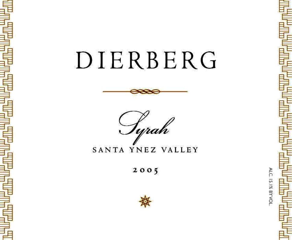 Dierberg Estate Grown Syrah 2005 Front Label