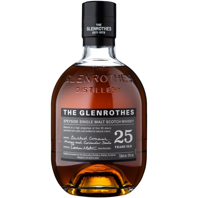 Glenrothes 25 Year Single Malt Scotch Whisky Front Bottle Shot