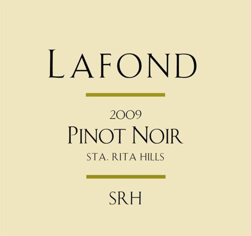 Lafond SRH Series Pinot Noir 2009 Front Label