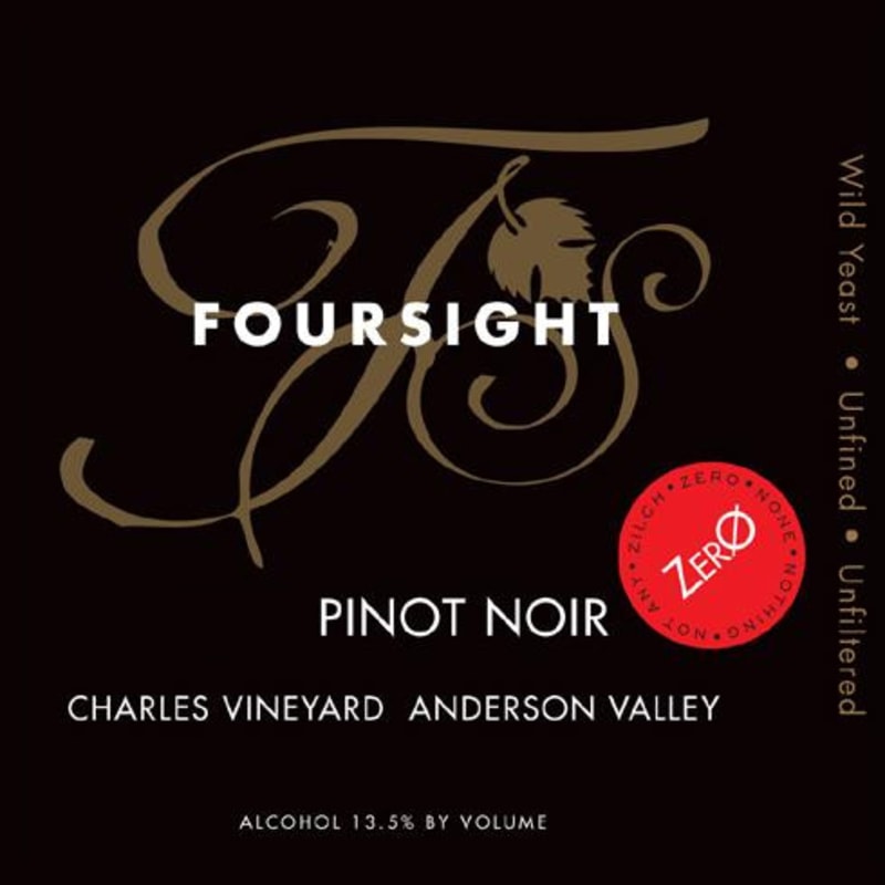 Foursight Wines Charles Zero New Oak Pinot Noir 2014 Front Label