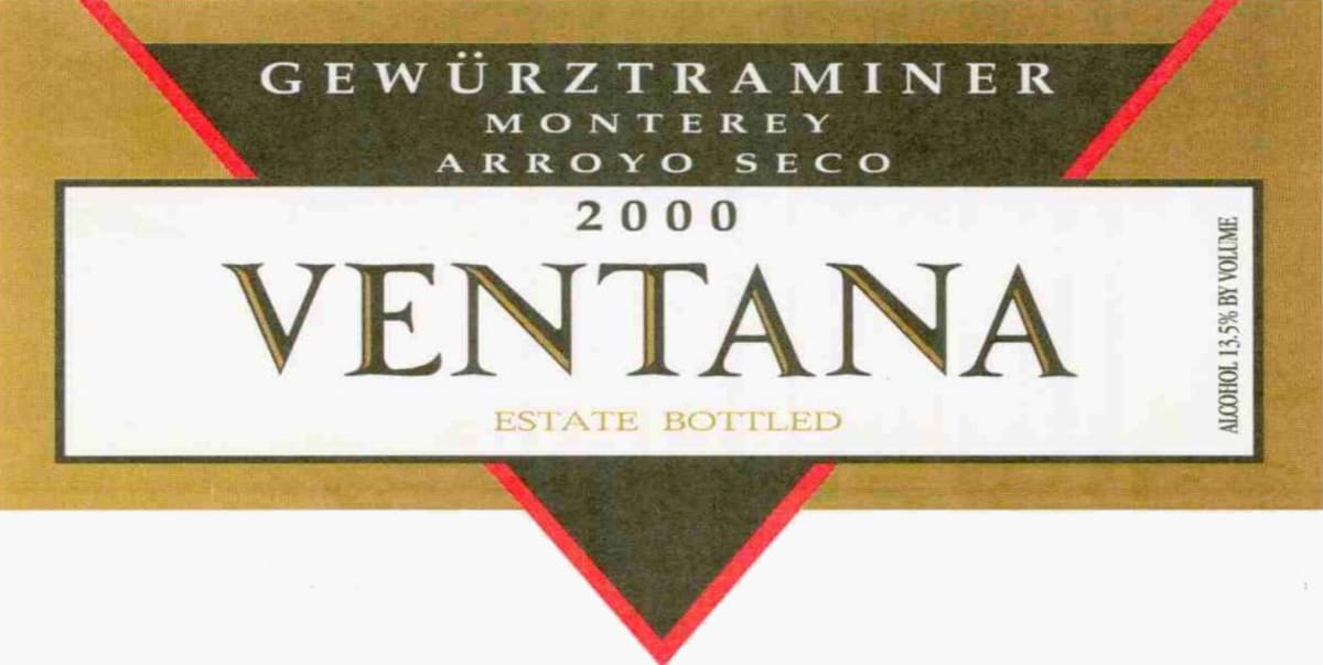 Ventana Gewurztraminer 2000 Front Label