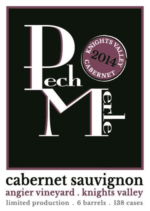 Pech Merle Winery Angier Vineyard Cabernet Sauvignon 2014 Front Label