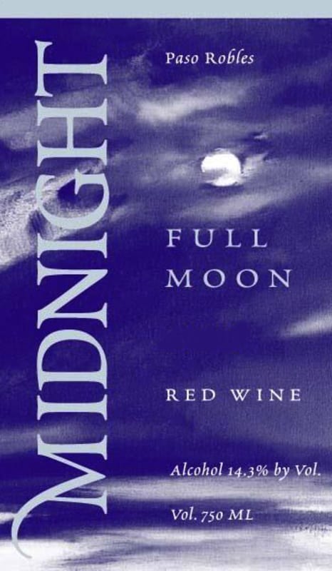 Midnight Cellars Winery Full Moon Red 2008 Front Label