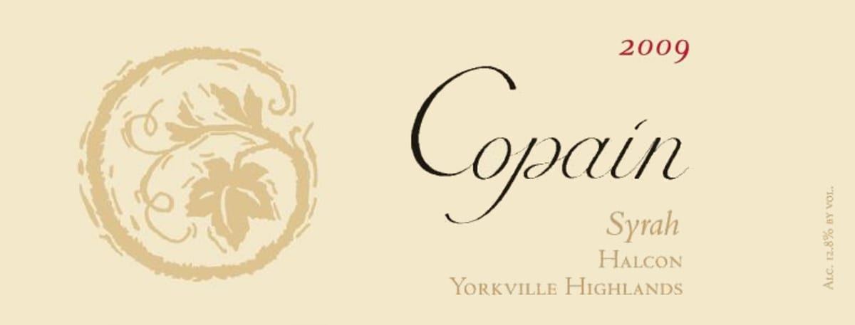 Copain Halcon Vineyard Syrah 2009 Front Label