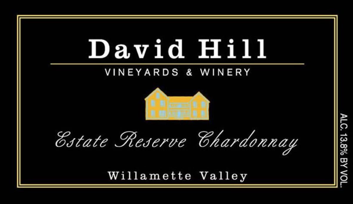 David Hill Winery Estate Reserve Chardonnay 2012 Front Label