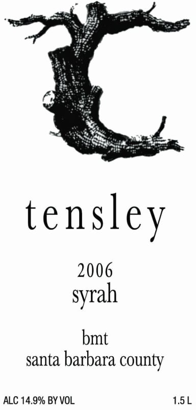 Tensley BMT Syrah 2006 Front Label