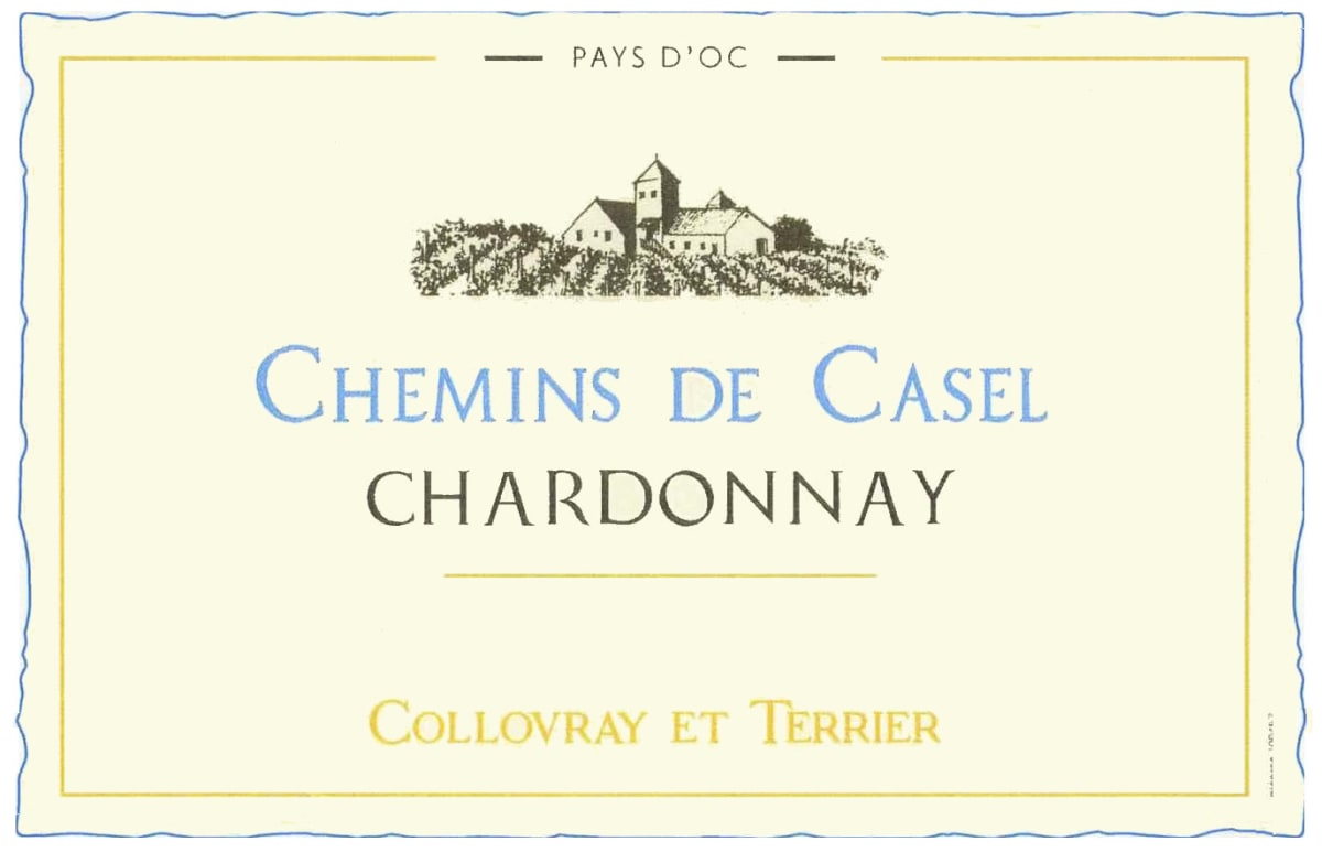 Domaines Collovray & Terrier Pays d'Oc Chemins de Casel Chardonnay 2015 Front Label