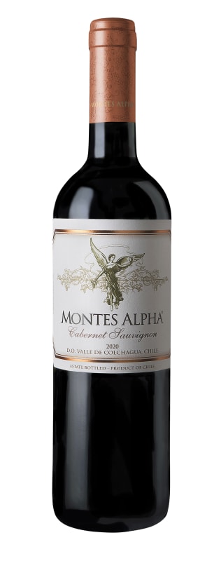 Montes Alpha Series Cabernet Sauvignon 2020 Front Bottle Shot