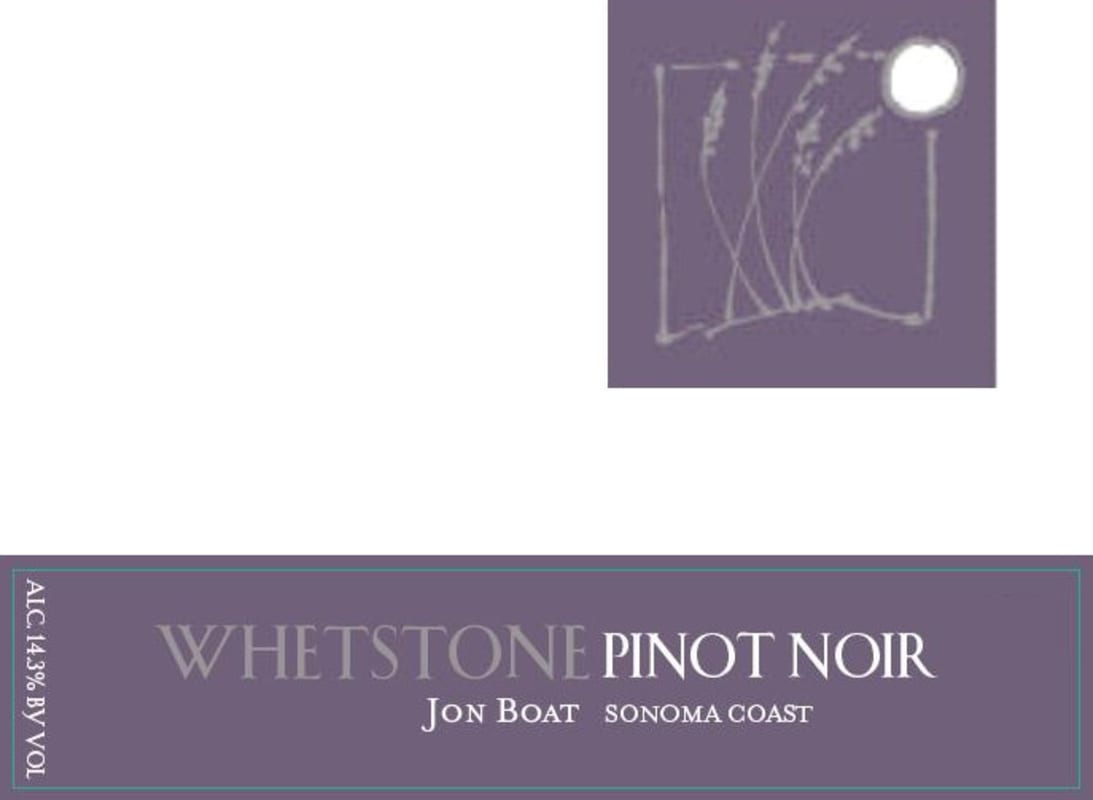 Whetstone Wine Cellars Jon Boat Pinot Noir 2007 Front Label