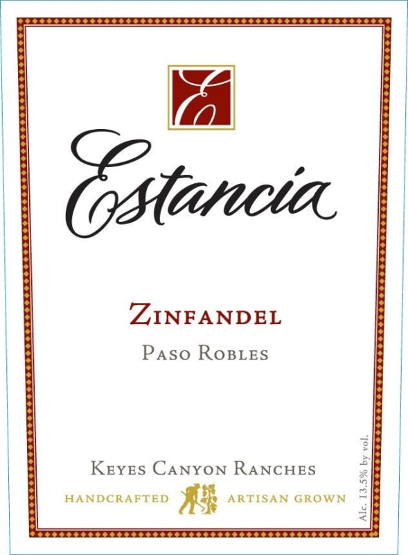 Estancia Keyes Canyon Ranches Zinfandel 2010 Front Label