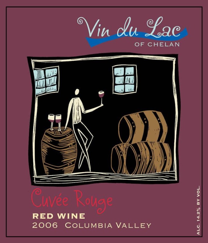Vin du Lac Chelan Cuvee Rouge 2006 Front Label