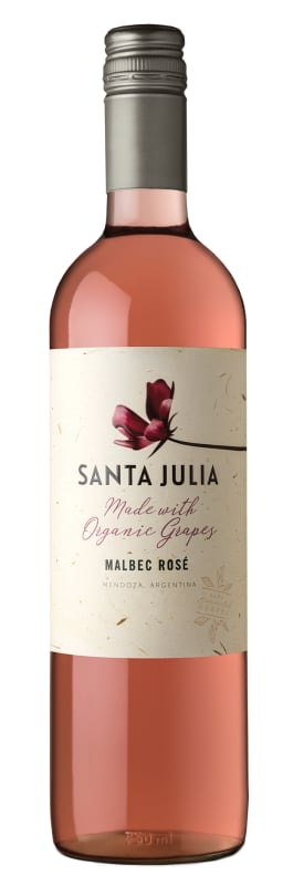 Santa Julia Organic Malbec Rose 2022 Front Bottle Shot