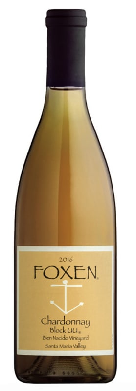 Foxen Block UU Bien Nacido Vineyard Chardonnay 2016 Front Bottle Shot
