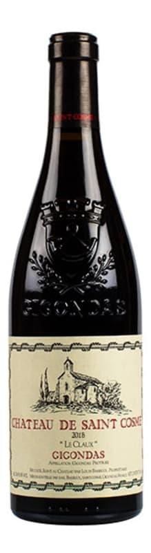 Chateau de Saint Cosme Gigondas Le Claux 2018 Front Bottle Shot