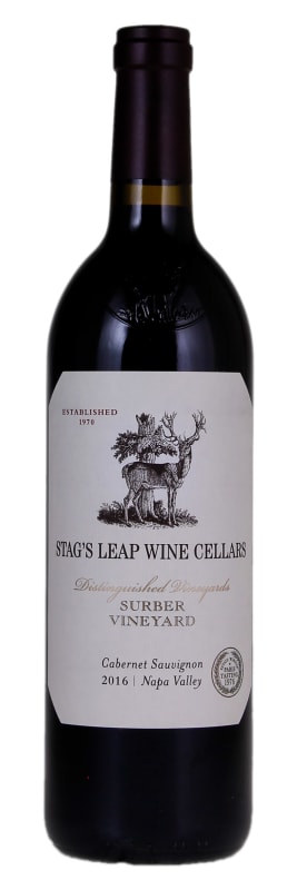 Stag's Leap Wine Cellars Distinguished Vineyards Surber Vineyard Cabernet Sauvignon 2016 Front Bottle Shot