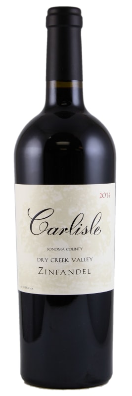 Carlisle Dry Creek Valley Zinfandel 2014 Front Bottle Shot