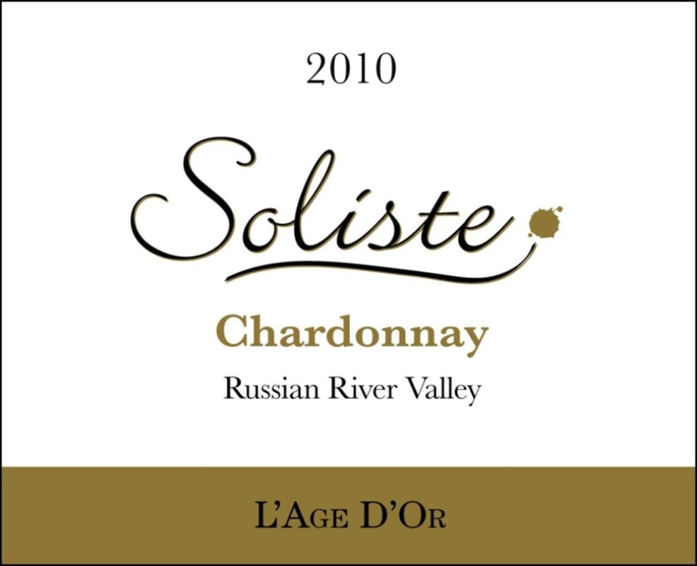 Soliste Cellars LAge DOr Chardonnay 2010 Front Label