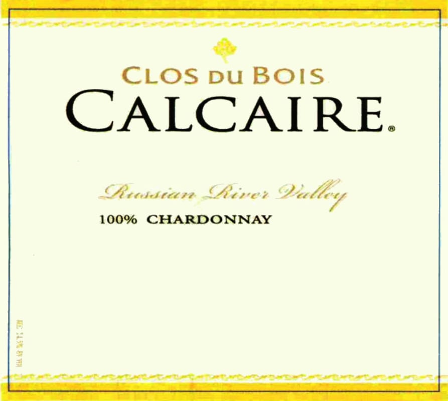 Clos du Bois Russian River Valley Calcaire Chardonnay 2009 Front Label