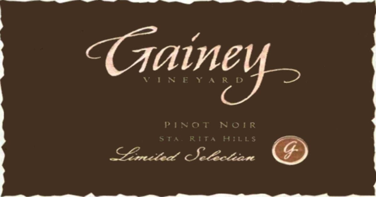 Gainey Limited Selection Pinot Noir 2007 Front Label