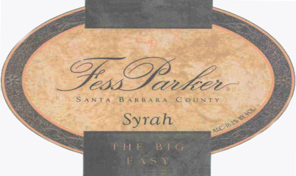 Fess Parker The Big Easy 2004 Front Label