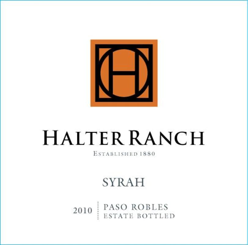 Halter Ranch Syrah 2010 Front Label