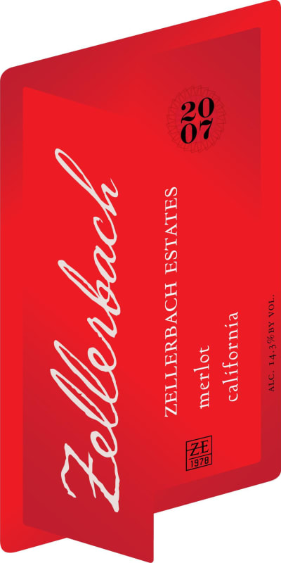 McNab Ridge Winery Zellerbach Merlot 2007 Front Label