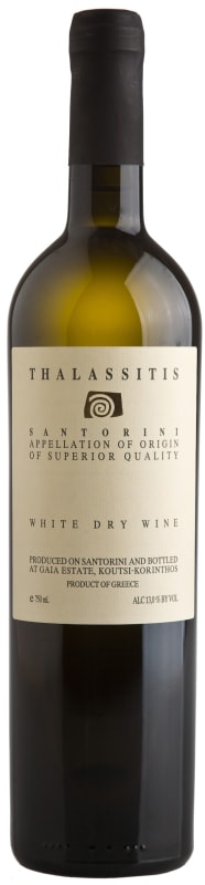 Gaia Santorini Thalassitis Assyrtiko 2015 Front Bottle Shot