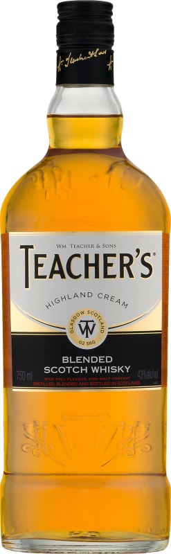 Teacher's Scotch Highland Cream Front Bottle Shot