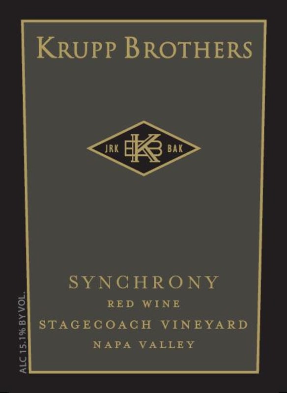 Krupp Brothers Estates Stagecoach Vineyard Synchrony Red 2008 Front Label