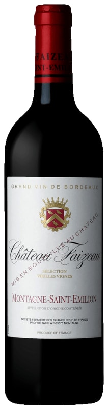 Chateau Faizeau Montagne-Saint-Emilion Selection Vieilles Vignes 2020 Front Bottle Shot