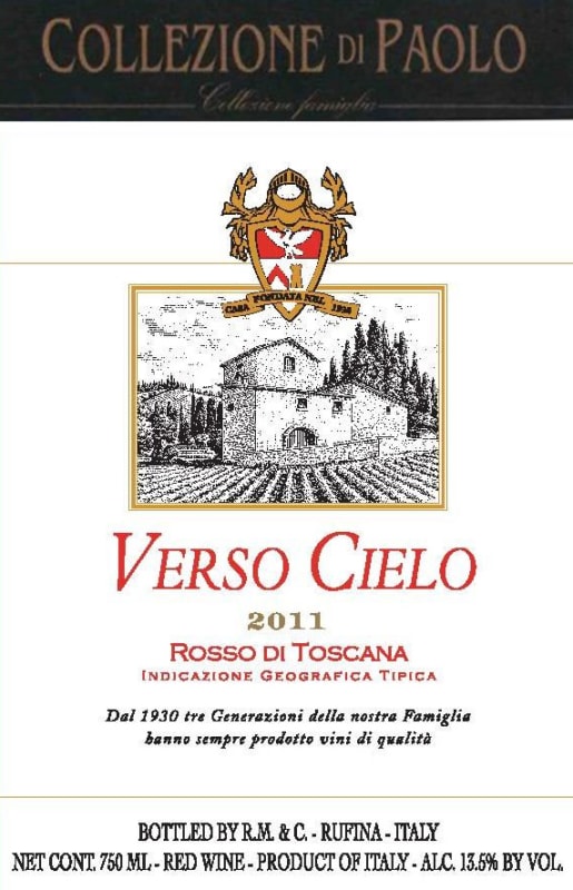 Collezione di Paolo Verso Cielo 2011 Front Label