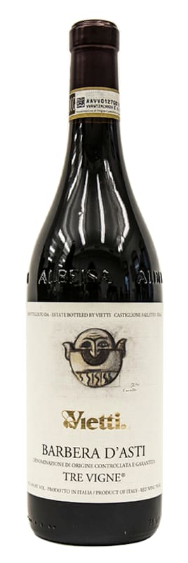 Vietti Barbera d'Asti Tre Vigne 2017 Front Bottle Shot