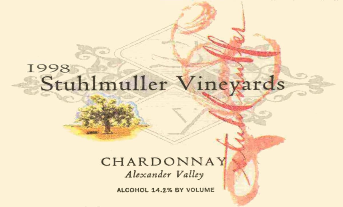Stuhlmuller Vineyards Alexander Valley Chardonnay 1998 Front Label
