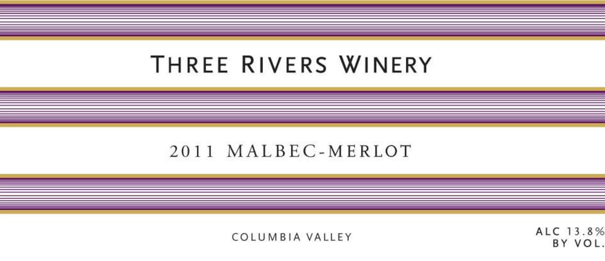 Three Rivers Malbec - Merlot 2011 Front Label
