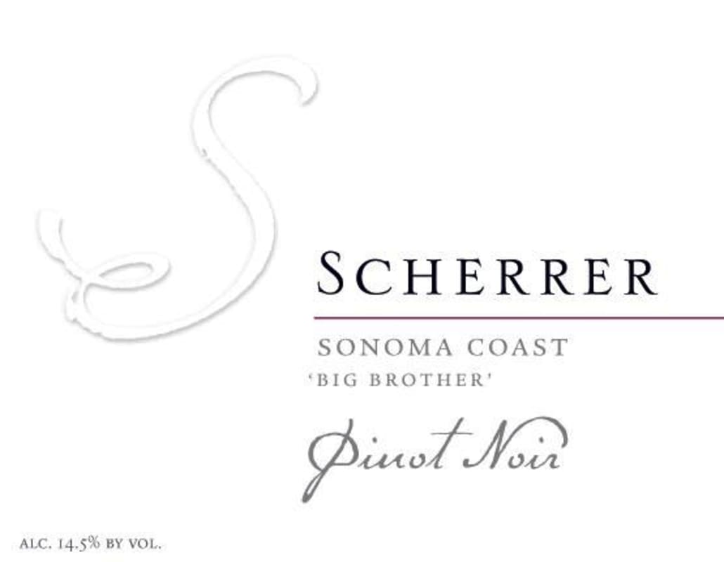 Scherrer Winery Big Brother Pinot Noir 2007 Front Label