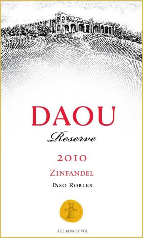 DAOU Reserve Zinfandel 2010 Front Label