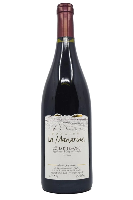La Manarine Cotes du Rhone Rouge 2021 Front Bottle Shot