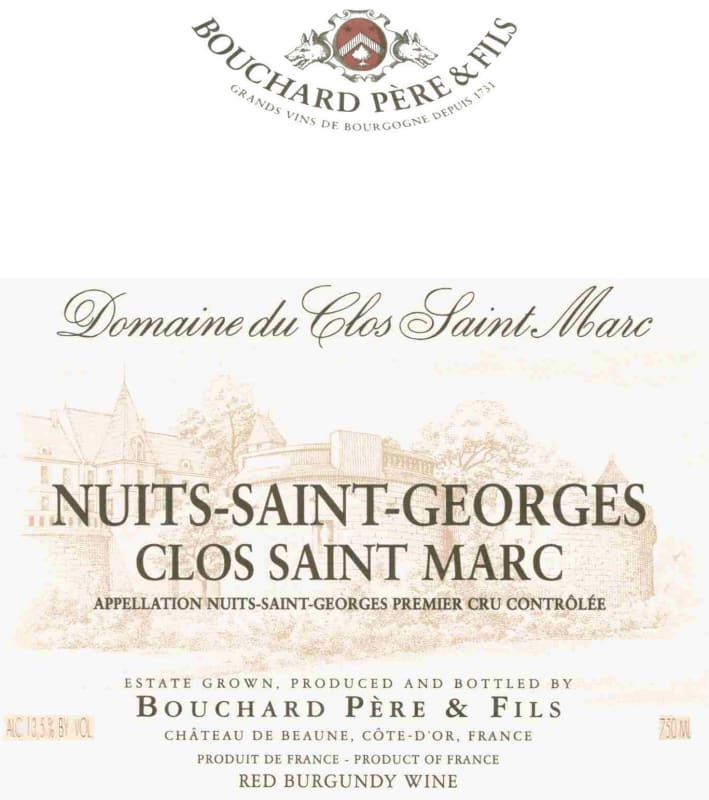 Bouchard Pere & Fils Nuits-Saint-Georges Clos Saint Marc Premier Cru 2004 Front Label