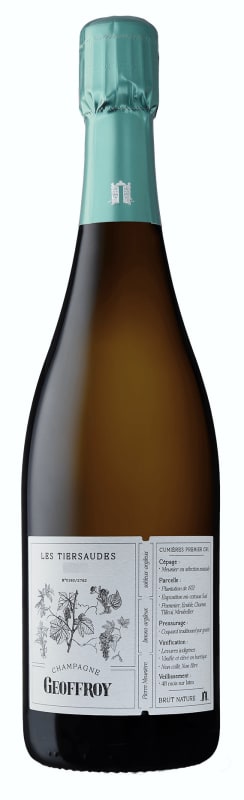 Geoffroy Lieu Dit Les Tiersaudes Blanc de Noirs Premier Cru Brut Nature 2018 Front Bottle Shot