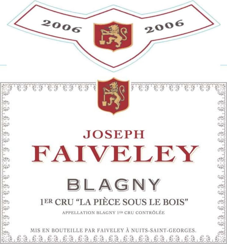 Faiveley Blagny La Piece Sous Le Bois Premier Cru 2006 Front Label