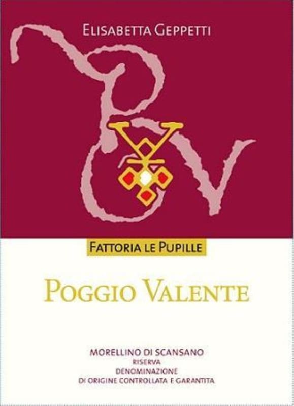 Fattoria Le Pupille Morellino di Scansano Poggio Valente 2011 Front Label