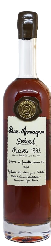 Delord Armagnac 1992 Front Bottle Shot