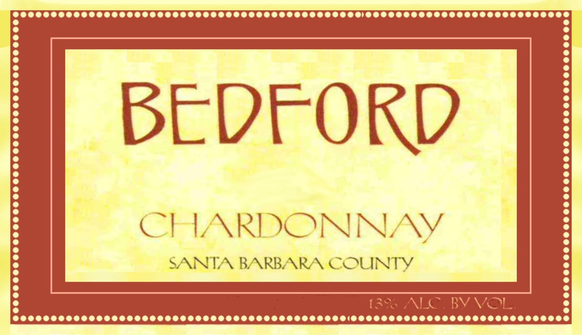 Bedford Winery Chardonnay 2012 Front Label