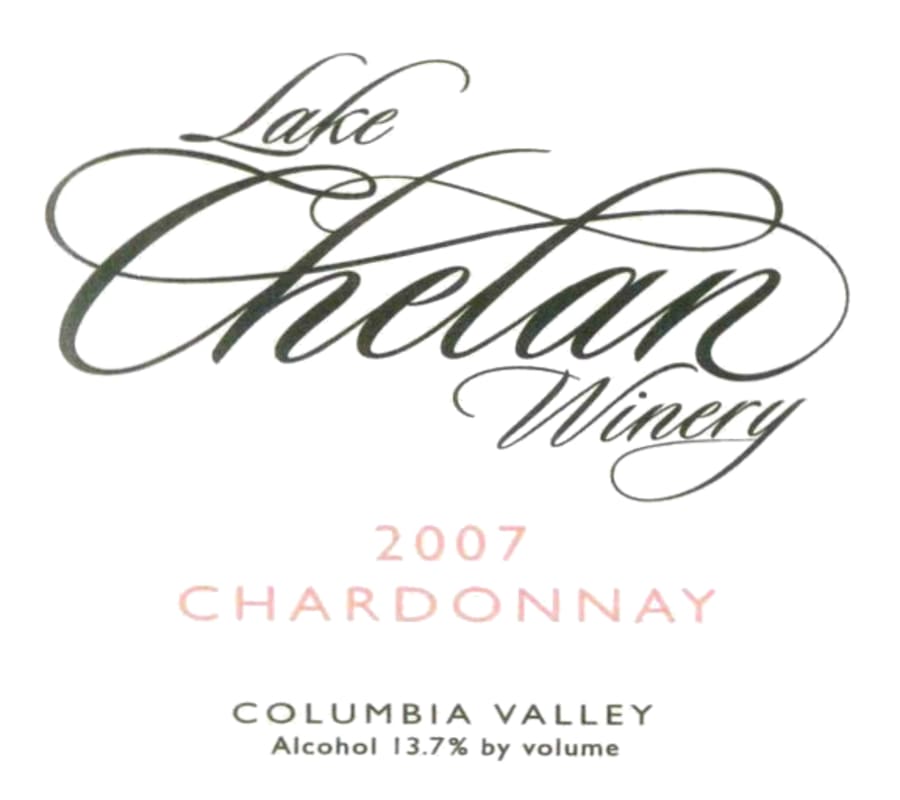 Lake Chelan Winery Chardonnay 2007 Front Label